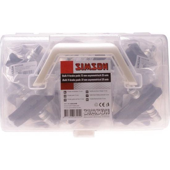 Simson V-Brake Bremsbeläge 72Mm Asymmetrisch (25 Paar)