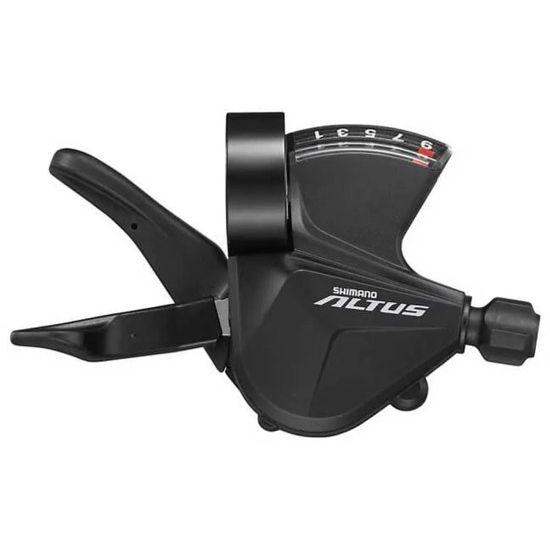 Shimano Altus SL-M2010 9-speed rechts shifter met zwart ontwerp en optisch schakelscherm voor mountainbike of racefiets