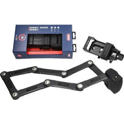 Abus Bordo Granit X Plus 6500K/120 SH vouwslot, stevig en compact, met sleutelbediening en beveiligingslabel op het slot.