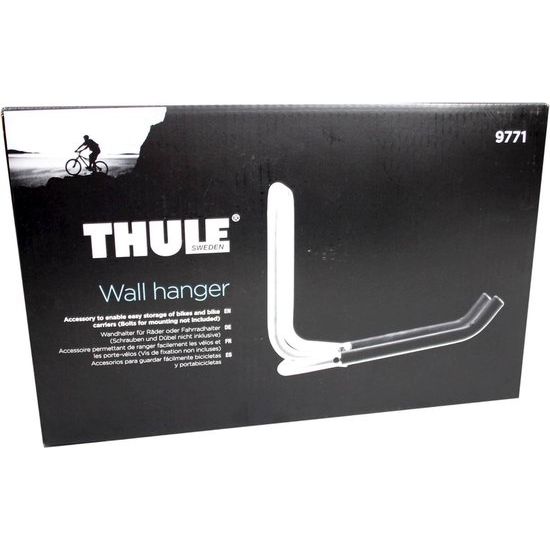 Thule muurbeugel 9771 voor fietsendrager, stevige muurbeugel geschikt voor 40 kg, bevestigingsmateriaal zichtbaar