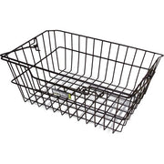 Zwarte Basil Cairo fietsmand met dragerbevestiging, 41x31x17 cm, geschikt voor fietsaccessoires en bagage