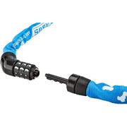 Abus Steel-O-Chain 4804C kettingslot van 75 cm met 4 mm ketting, zichtbaar met symbolen op de slot.