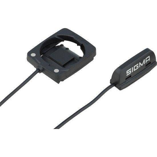 Zwarte Sigma Sport 00532 passieve houder voor fietscomputer, geschikt voor veilige montage op fietsen.