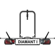 Pro-User Diamant 1 fietsdrager voor trekhaak, vouwbaar en geschikt voor één fiets, zwart metalen bouwkwaliteit