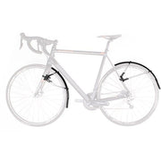 Zwarte SKS Raceblade Pro spatbordenset voor 28-inch banden, PVC, 25 mm breed, geschikt voor racefietsen