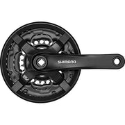 Shimano Tourney TY501 stadsfiets crankstel 42X34X24T, 175 mm, zwart, vierkante as voor betrouwbare stadsfietsen