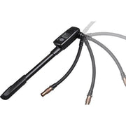 Topeak Minipomp Pocket Shock Digital, compacte fietspomp met digitale drukmeter voor schokdempers en banden, zwart en zwart.