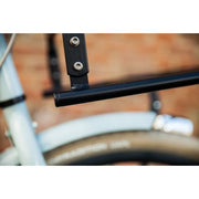 Steco Comfort Transport voordrager voor 26/28 inch fiets, mat zwarte kleur, geschikt voor comfortabel vervoer.