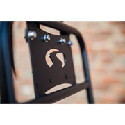 Steco Comfort Transport voordrager voor 26/28 inch fietsen, mat zwart, stevig en geschikt voor comfortabel vervoer.