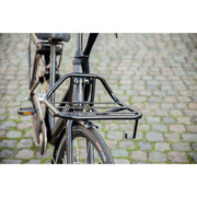 Steco voordragers voor transport, mat zwarte balhoofdmontage, 35x28 cm, Ø16 mm, geschikt voor fiets of aanhanger.