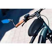 Zwarte XLC fietsspiegel Mr-K23 in stuur van 14,8-22,5 mm, diameter 62 mm, zichtbaar op de afbeelding