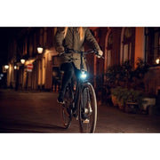Axa NXT koplamp voor e-bike, 6-12V, met geïntegreerde reflector, zwart kunststof, bevestiging op fietsvoorvork