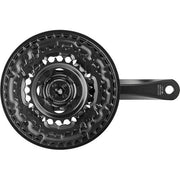 Shimano Tourney TY501 stadsfiets crankstel 42x34x24T zwart, 175 mm vierkante as, zichtbaar op de afbeelding