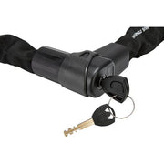 Zwart Abus Citychain 1010 kettingslot van 170 cm en 9 mm dik, beveiligingsketting voor fietsen.