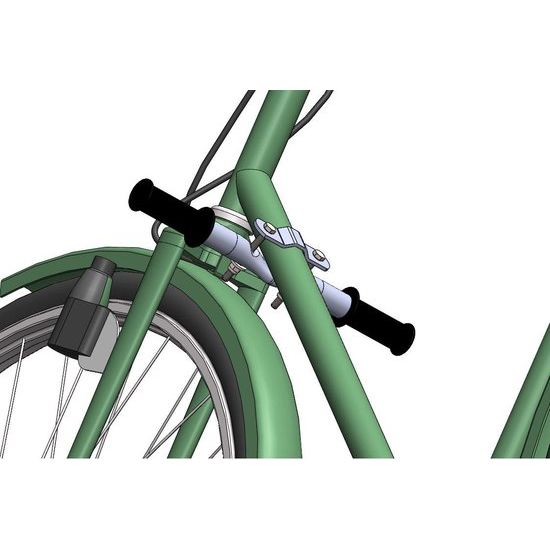Steco voetsteun voor framebuis, mat zwarte voetrust met stevige constructie en comfortabel ontwerp voor fietsen.