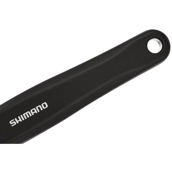 Shimano trekking crankstel FC-M371, 3x9 snelheden, zwart, 175 mm, 48-36-26T kettingbladen op de fiets.