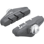Shimano M50T remblokset voor velgremmen, compatibel met Sora, Tiagra en 105, zichtbaar in de afbeelding.