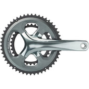 Shimano Tiagra FC-4700 racefiets crankstel met 2x10 versnellingen en holle as, zichtbaar met kettingrekken en crankarm.