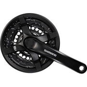 Shimano Tourney TY501 stadsfiets crankstel 42x34x24T, 175 mm, zwart, vierkante as, geschikt voor stadsfietsen