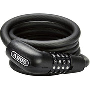Zwart Abus Tresor 6512C/180 spiraal fietsslot met cijferslot, 180 x 12 mm, stevig kabelslot voor fietsbeveiliging