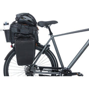 Basil Miles XL Pro bagagedragertas voor fiets, waterdicht en geschikt voor 9-36 liter, zwart met reflectie details