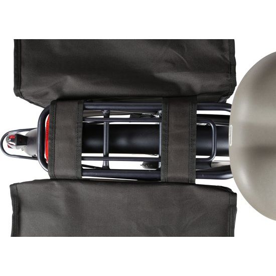 Basil Mara XXL 47 Liter Dubbele Fietstas Zwart Waterafstotend Reflecterend