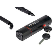 Zwart Trelock U-slot beugelslot U4 Mini 83-152 Zb, stevig en compact fietsbeveiligingsslot op afbeelding.