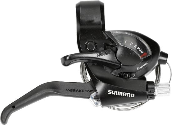 Shimano ST-EF41 Versteller 6-Speed Rechts Met Remhendel Zwart