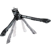 Ursus Jumbo 300 mm middenstandaard voor 28" tweepoot aluminium fiets, zwart, stevige standaard met dubbele poten