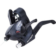 Shimano Tourney ST-TX800 3-speed shifters met remhendels, zwart, geschikt voor fiets met 2 vingers bediening, linkse en rechtse set