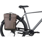 Basil Move MIK dubbele fietstas achterzijde met regenhoes, 30 liter, geschikt voor achterfiets, zwart en robuust design
