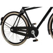 Zwarte Axa VS kettingscherm voor 24-inch kettingkast met 42 tanden, beschermt ketting en derailleur.