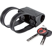 Zwart Trelock U-slot beugelslot, Ø16mm en 300mm lang, voor extra beveiliging van fietsen of accessoires.