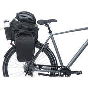 Basil Miles XL Pro bagagedragertas, waterdicht en geschikt voor 9-36 liter, met draagriemen en reflecterende details.