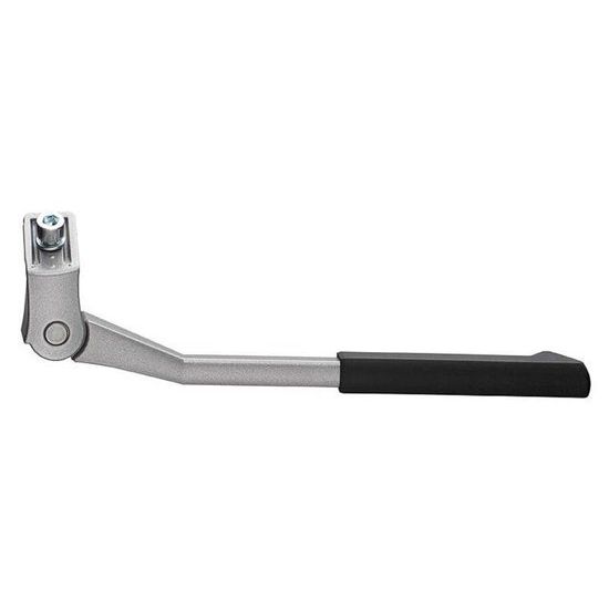 Ursus verstelbare standaard in zwart aluminium, stevig en lichtgewicht voor gebruik met diverse apparatuur.