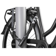 Zwarte Axa Solid Plus + Linq City 100 ringslot en ketting, stevig fietsslot met ketting voor extra beveiliging