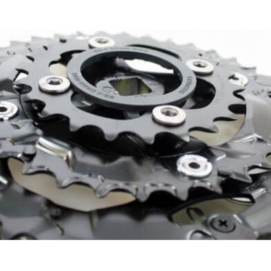 Shimano Acera M361 stadsfiets crankstel met 42/32/22T kettingbladen en zwarte afwerking, 7/8 snelheden, afbeelding 550x425.