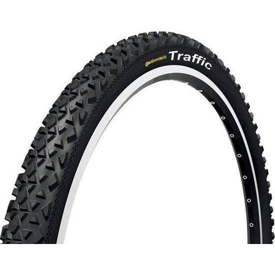 Zwarte Continental MTB-binnenband 26" Traffic II Sport 54-559, geschikt voor mountainbikes, zichtbaar in de afbeelding