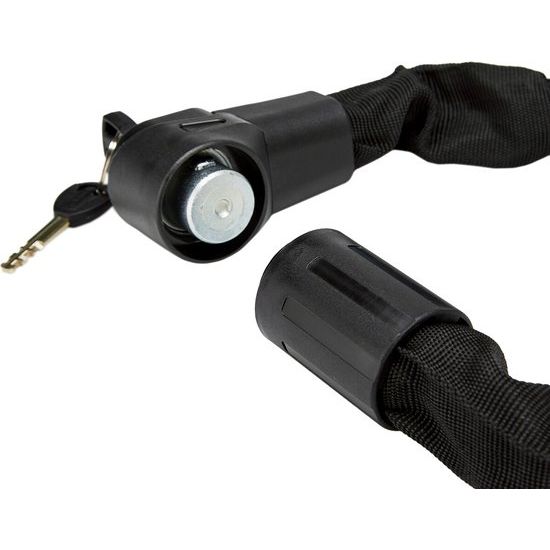 Zwart Abus Citychain 1010 kettingslot van 170 cm en 9 mm ketting, stevig en geschikt voor fietsbeveiliging