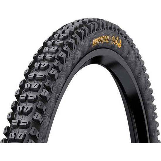 Zwarte 27,5 inch Continental Kryptotal-R MTB buitenband voor Enduro, soft compound, tubeless ready, achter, Vouwband, 60-584