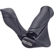 Zwart Ergotec Mf2 Small handvatten van Kraton en aluminium, 130+130 mm, geschikt voor fiets of scooter.
