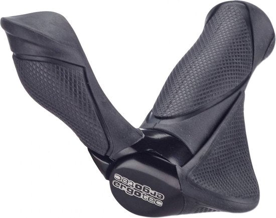 Ergotec Handvatten Mf2 Small Kraton / Aluminium 130+130 Mm - Zwart