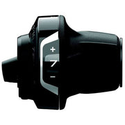 Shimano Revo SL-RV400 3x7 versnellingen shifters voor fiets, zwart met bedieningsknoppen en kabels zichtbaar