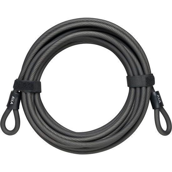 Axa dubbele lus slotkabel van 10 meter met diameter van 10 mm voor beveiliging en afsluiting van accessoires.