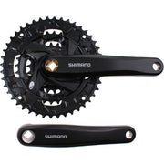 Shimano Altus FC-M371 trekking crankstel 175 mm 3x9 zwart met 48-36-26 tanden, zichtbaar op de afbeelding
