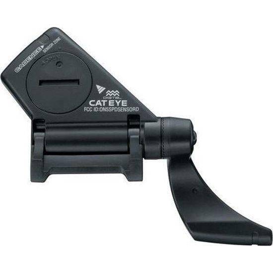 Cateye Compd RD400DW cadansensor voor fietsverlichting, wit en compact, toont snelheid en cadansgegevens op het display