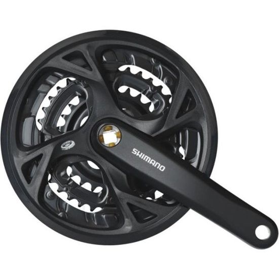 Shimano Altus FC-M371 trekking crankstel, 175 mm, 3x9 versnellingen, zwart met 48-36-26T kettingscheiding, zichtbaar op afbeelding
