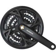 Shimano Altus FC-M371 trekking crankstel, 175 mm, 3x9 versnellingen, zwart met 48-36-26T kettingscheiding, zichtbaar op afbeelding
