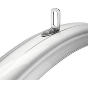 Zilveren SKS Bluemels Basic spatbordenset voor 27,5/29 inch fietsen, beschermt tegen modder en water tijdens het rijden.