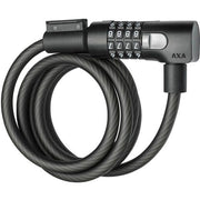 Axa Resolute C10 kabelslot van 150 cm in mat zwart, geschikt voor het organiseren en beschermen van kabels.